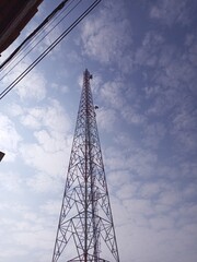 A telecommunications tower is a building that functions as a support for a telecommunications network whose design/construction form is adapted to the needs of the telecommunications network.