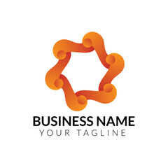 Abstract o gradient color logo