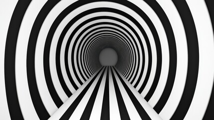 Abstract Black and White Spiral Tunnel Design for Business  Marketing and Technology