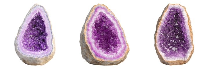Stunning Amethyst Geodes Displaying Natural Beauty and Unique Crystal Formations