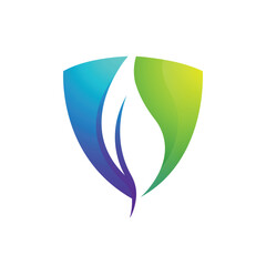 leaf vector concept logo template design