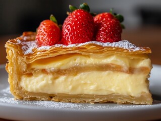 Cakes, cheesecakes, and sweet desserts with beautifully decorated fruits.