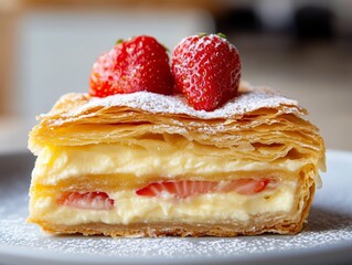 Cakes, cheesecakes, and sweet desserts with beautifully decorated fruits.