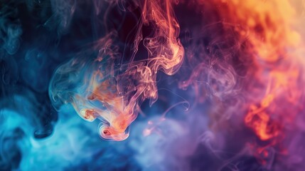 Fototapeta premium Abstract Smoke Art: Swirling Colors and Textures