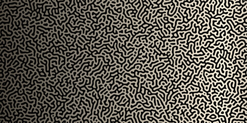 Abstract Reaction-diffusion Turing pattern natural texture  gray gradient color scheme. Linear design with biological algorithm psychedelic background. Reaction-diffusion or truing patter