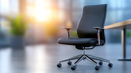 Black office armchair with we are hiring announcement