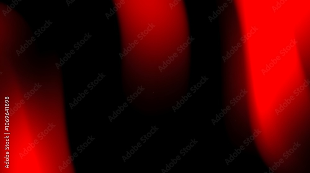 Aufkleber red, curved abstract shapes on a black background. creative design element suitable for modern art c