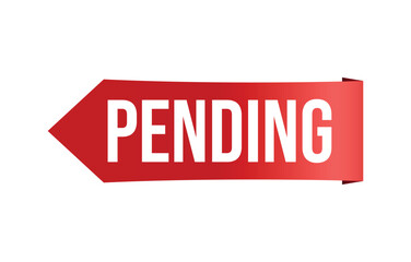 Vector illustration modern pending banner, Isolated web element.