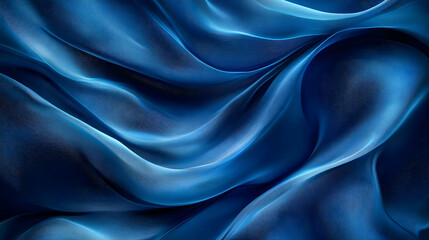 Obraz premium Abstract Blue Wavy 3D Background