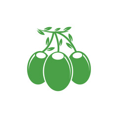 olive vector concept logo template design