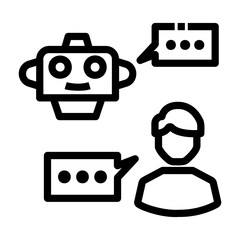 chat bot Line Icon