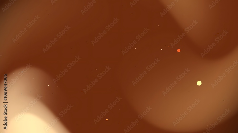 Poster brown gradient background with light orbs and subtle glow, perfect for design projects, digital art,