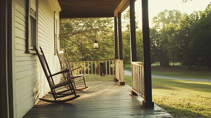 Enjoy tranquility on a classic farmhouse porch