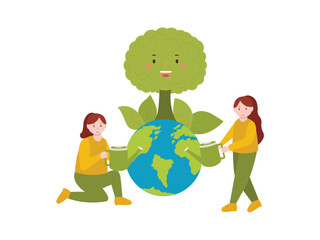 Global warming Illustration for Education