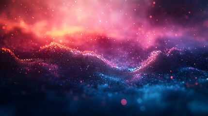 Fototapeta premium Abstract 3D Background with Glowing Particles
