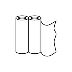 Outline icon of screen printing paper material for screen printing media