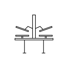 Manual screen printing table icon outline