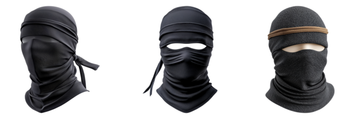 Intricately Designed Masked Figures Showcasing Diverse Textiles and Styles