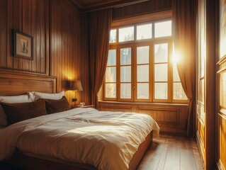 Tranquil Sunlit Room with Wooden Accents