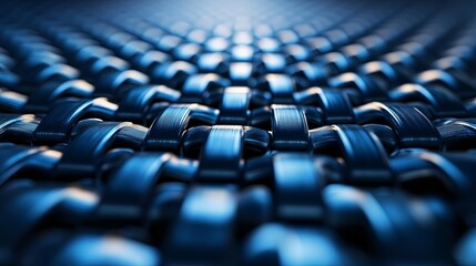 Abstract Blue Woven Texture Background