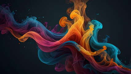 Abstract background with Flowing Colorful Smoke theme