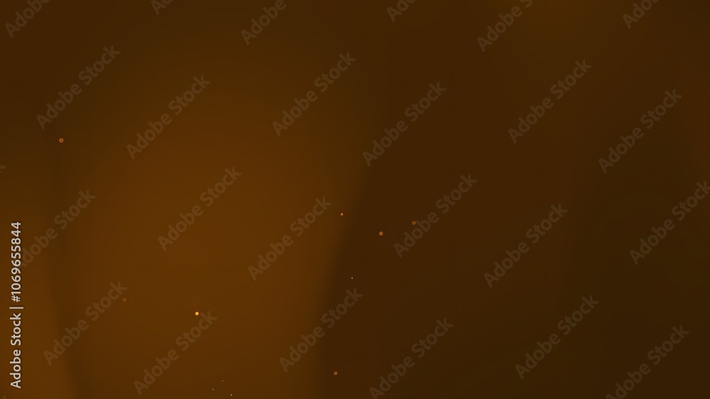 Poster a minimalist abstract background with a dark brown color scheme featuring small, glowing orange dots