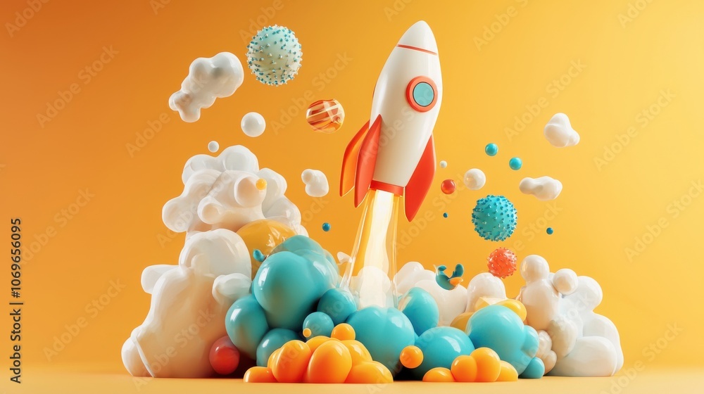 Poster boost your business growth with innovative rocket launch strategies and visualize success through as