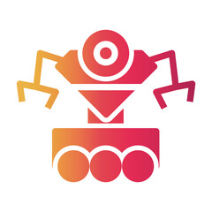robot security Gradient icon