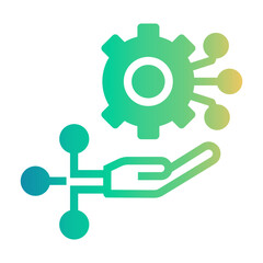 robotic process automation Gradient icon