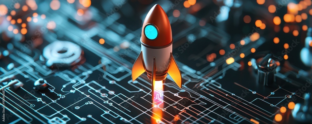 Poster boost your business growth with dynamic graphs and rocket concepts navigating the market standard fo