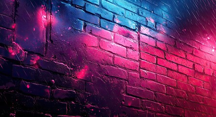 This template features an abstract urban street art vector illustration with a striking dark blue graffiti theme.