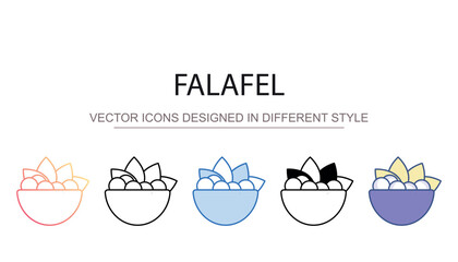 Falafel icon design with white background stock illustration