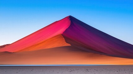 Pink and Purple Sand Dunes at Sunrise  Desert Landscape Photography