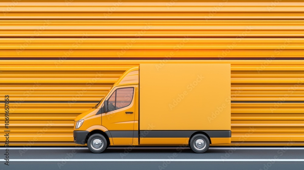 Poster enhance delivery efficiency with speed lines around packages