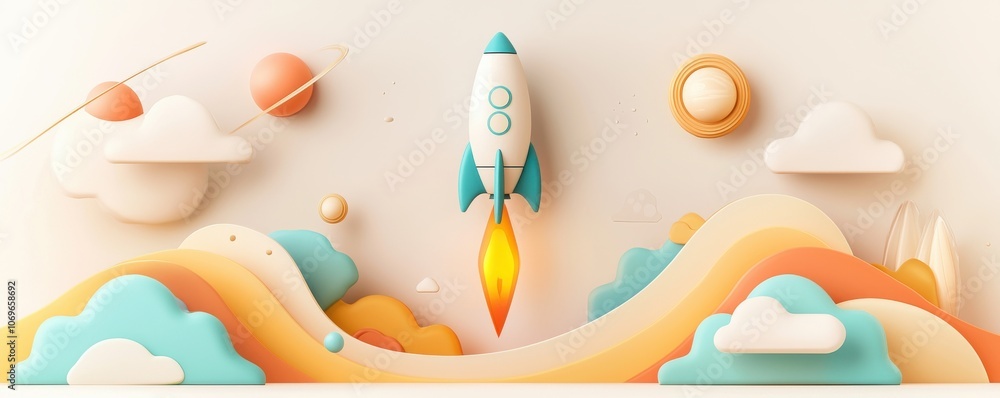 Poster discover how graph and rocket launching concepts accelerate growth in modern business strategies