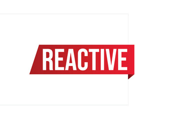Reactive Vector banner ribbon design