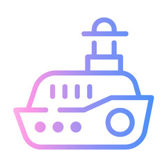 ferry Line Gradient Icon