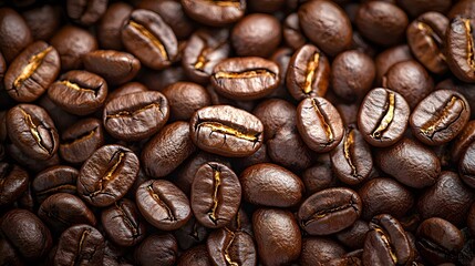 Fototapeta premium Discover the rich flavors of freshly roasted coffee beans