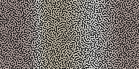 Abstract Reaction-diffusion Turing pattern natural texture gray gradient color scheme. Linear design with biological algorithm psychedelic background. Reaction-diffusion or truing patter