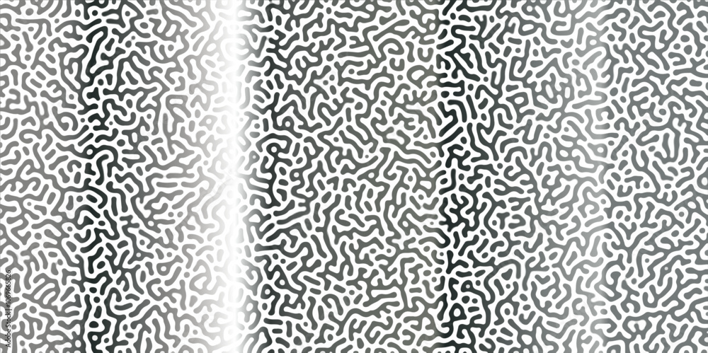 Poster abstract reaction-diffusion turing pattern natural texture silber gradient color scheme. linear desi