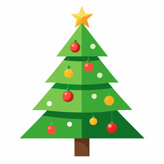 Christmas Trees A With White Background