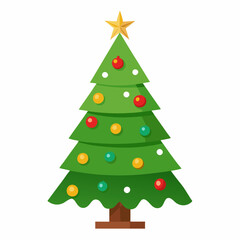 Christmas Trees A With White Background