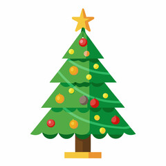 Christmas Trees A With White Background