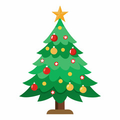 Christmas Trees A With White Background