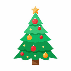 Christmas Trees A With White Background