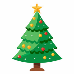 Christmas Trees A With White Background