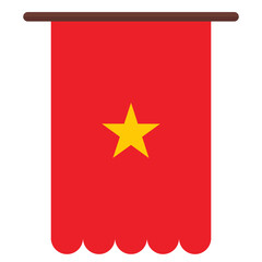 Vertical Hanging Flag Vietnam