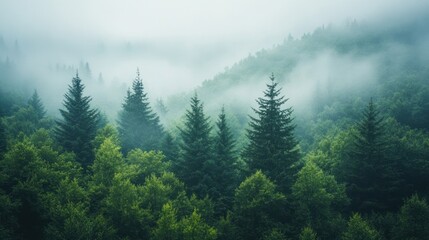 Misty Forest Landscape