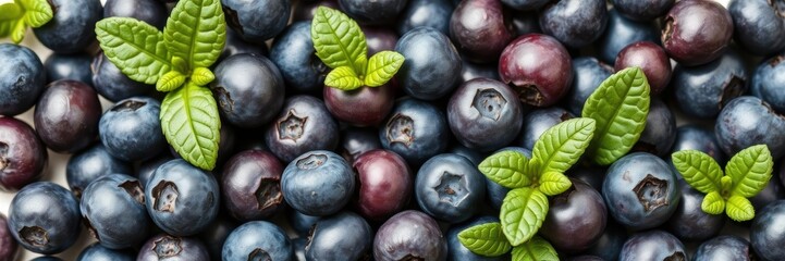 Fresh and ripe blueberry isolated on a clear white background, round, antioxidant