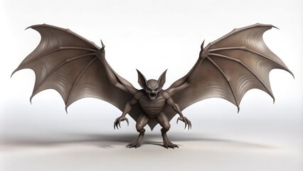 Obraz premium A monstrous bat creature with sharp claws and outstretched wings